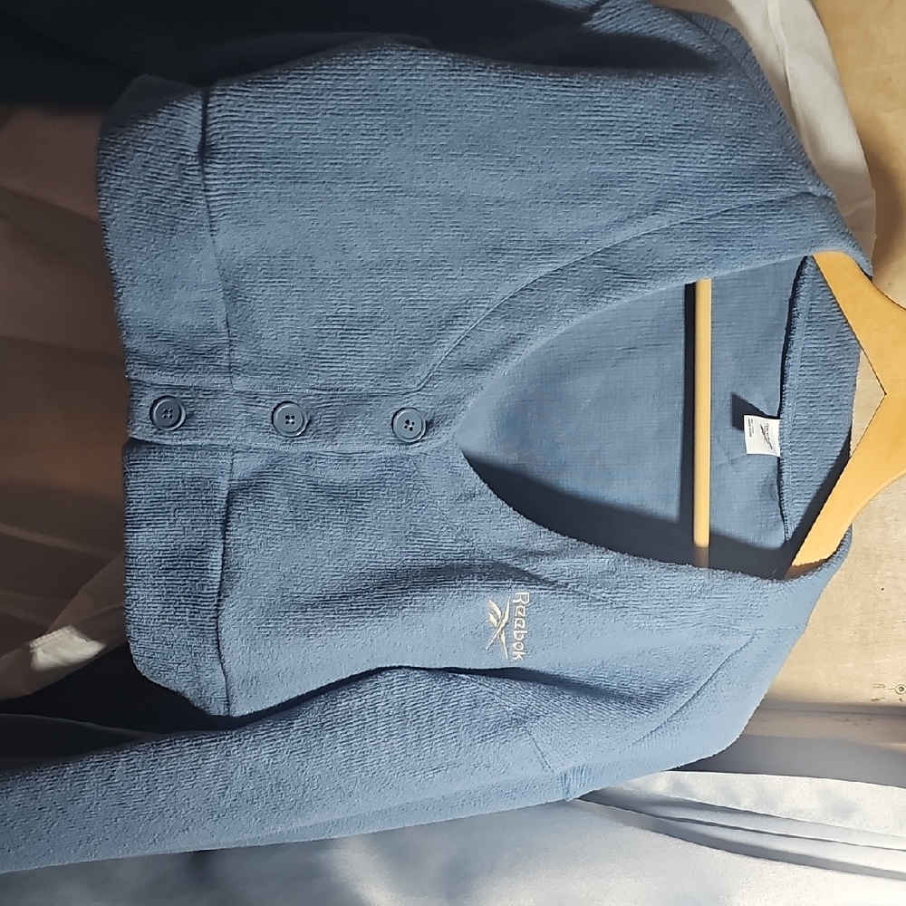 Reebok Women's Blue Button-Up Cardigan
